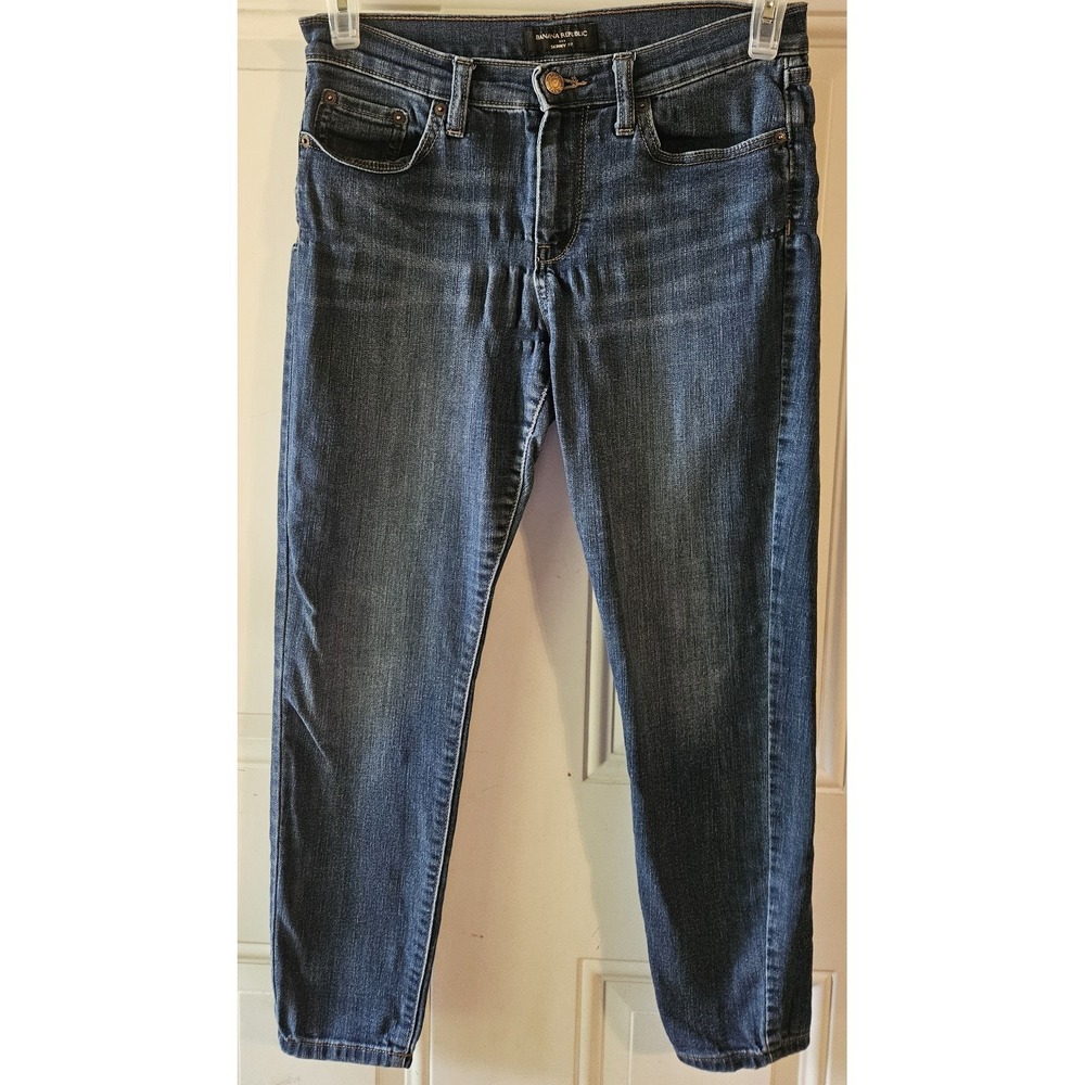 Banana Republic Skinny Fit Jeans Women's 29/8 Blue‎ WashWell Stretch Ankle 30x24